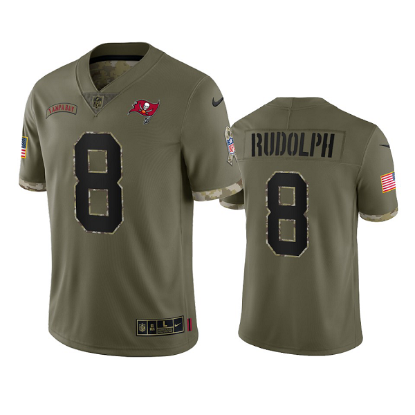 Tampa Bay Buccaneers Kyle Rudolph Olive 2022 Salute To Service Limited Jersey #8