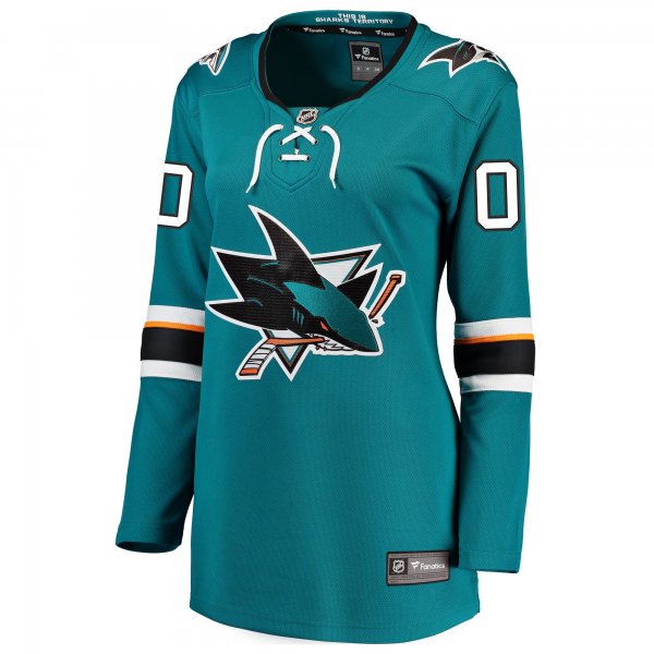 Women's San Jose Sharks Fanatics Teal Home Breakaway Custom Jersey