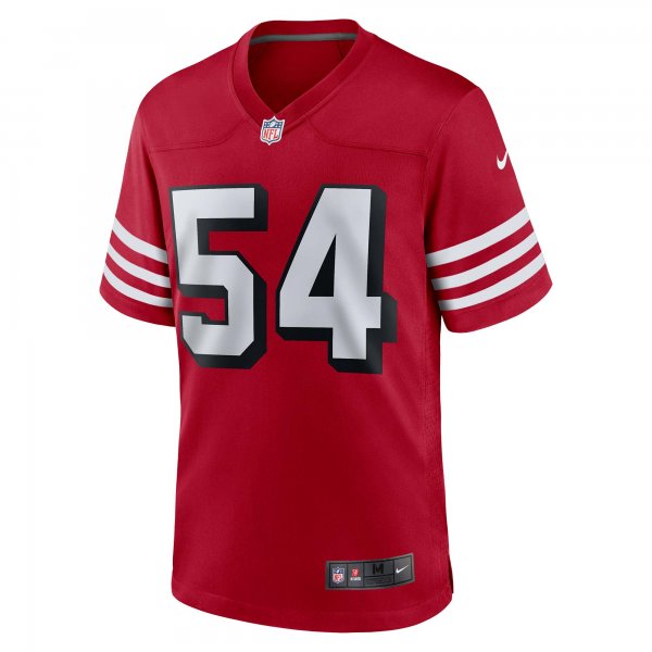 Men's San Francisco 49ers Fred Warner Nike Scarlet Alternate Game Jersey