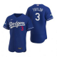 Los Angeles Dodgers #3 Chris Taylor Royal 2020 World Series Champions Jersey