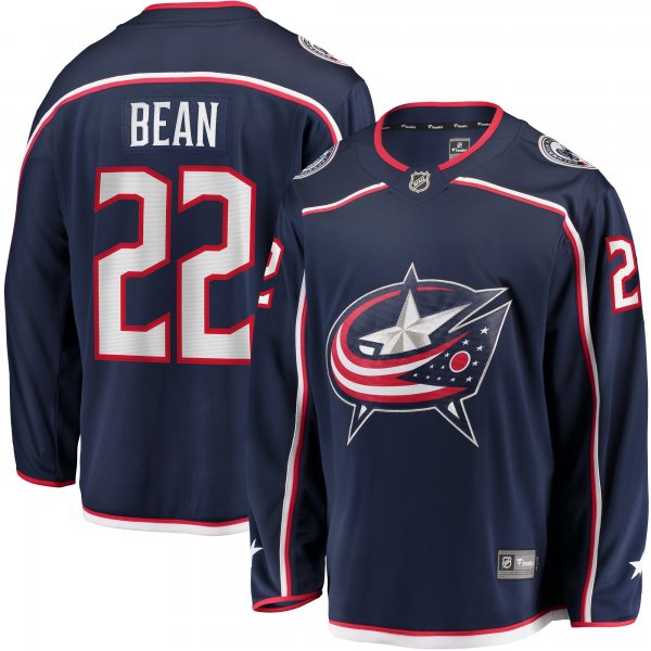 Men's Columbus Blue Jackets Jake Bean Fanatics Navy Home Breakaway Player Jersey