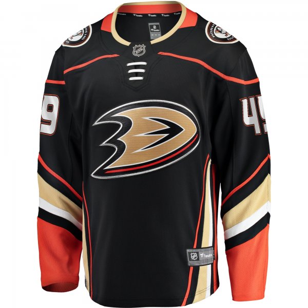 Men's Anaheim Ducks Max Jones Fanatics Black Breakaway Player Jersey