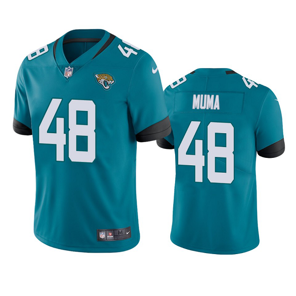 Men's Nike NFL Jacksonville Jaguars Chad Muma #48 Teal Vapor Limited Jersey