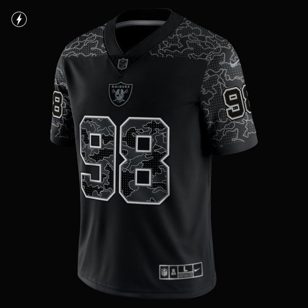 Men's Las Vegas Raiders Maxx Crosby Nike Black RFLCTV Limited Jersey