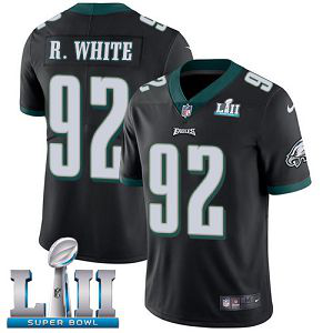 Men's Nike NFL Philadelphia Eagles #92 Reggie White Limited Alternate Black Vapor Untouchable Super Bowl LII Jersey