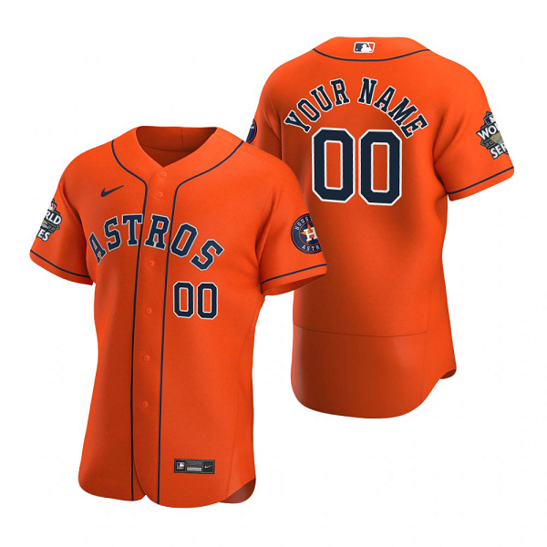 Houston Astros Custom Orange 2022 World Series Flex Base Jersey