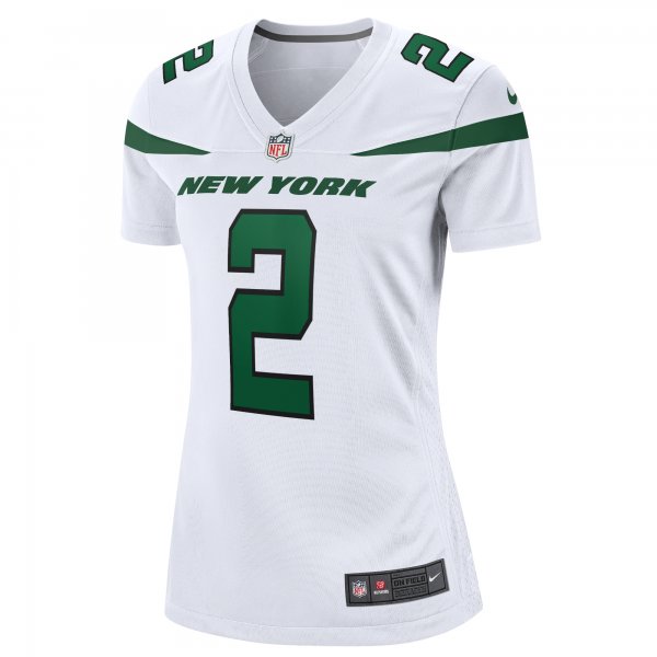 Women's New York Jets Zach Wilson Nike White Player Jersey