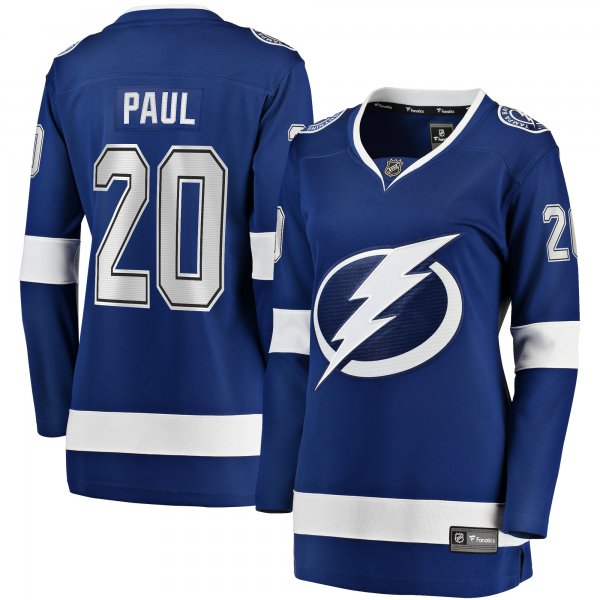 Women's Tampa Bay Lightning Nicholas Paul Fanatics Blue Home Breakaway Player Jersey