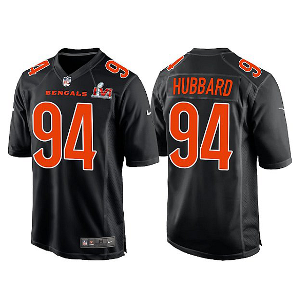 Men's Cincinnati Bengals #94 Sam Hubbard 2022 Black Super Bowl LVI limited Stitched Jersey