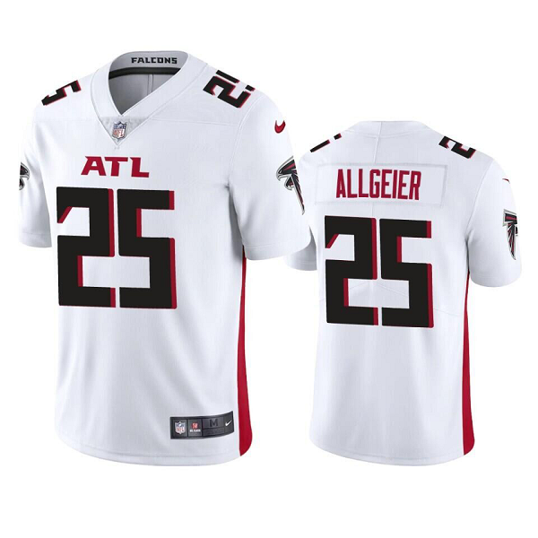 Men's Nike #25 Atlanta Falcons Tyler Allgeier White Vapor Limited Jersey