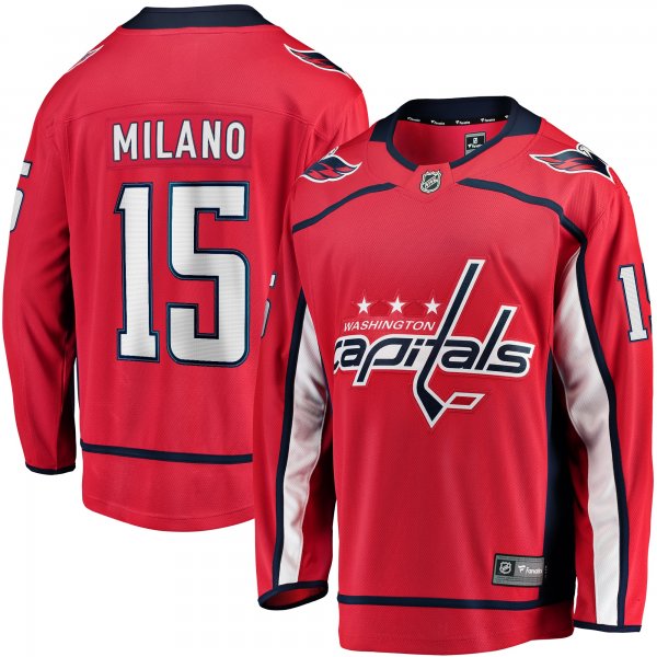 Men's Washington Capitals Sonny Milano Fanatics Red Home Breakaway Jersey