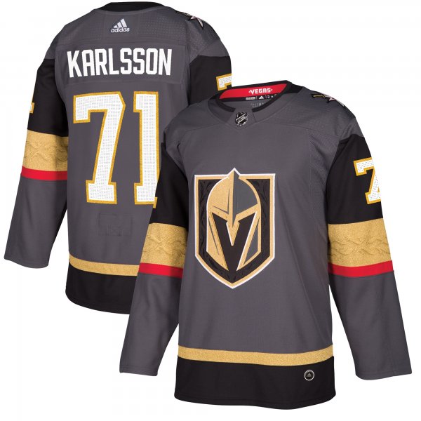 Men's Vegas Golden Knights William Karlsson adidas Gray Alternate Player Jersey