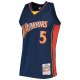 Men's Golden State Warriors Baron Davis Mitchell & Ness Royal 2006/07 Hardwood Classics NBA 75th Anniversary Diamond Swingman Jersey