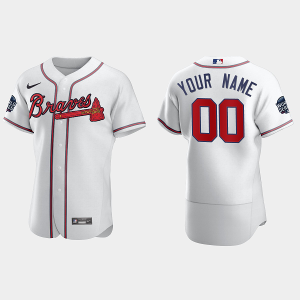 Custom Atlanta Braves 2021 World Series MLB Flexbase Jersey - White