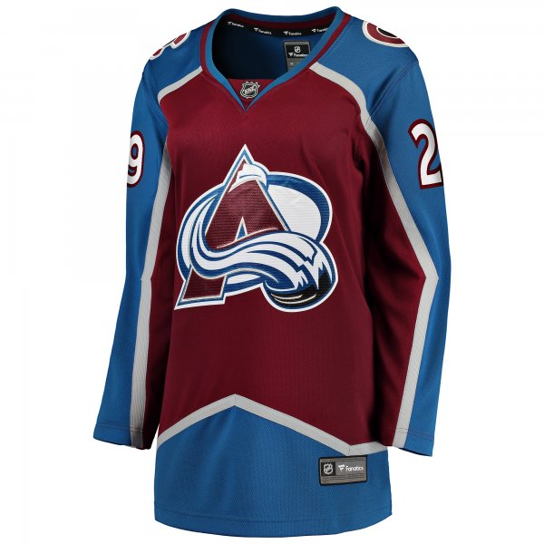 Women's Colorado Avalanche Nathan MacKinnon Fanatics Maroon Home Breakaway Player Jersey