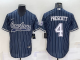 Men's Dallas Cowboys #4 Dak Prescott Blue Stitched Baseball Cool Base Jersey