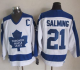 Toronto Maple Leafs #21 Borje Salming White/Blue CCM Throwback Stitched NHL Jersey