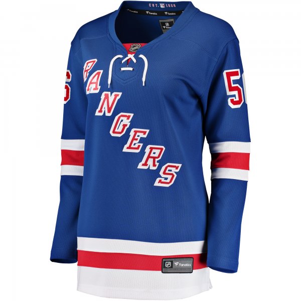 Women's New York Rangers Erik Gustafsson Fanatics Blue Home Breakaway Player Jersey